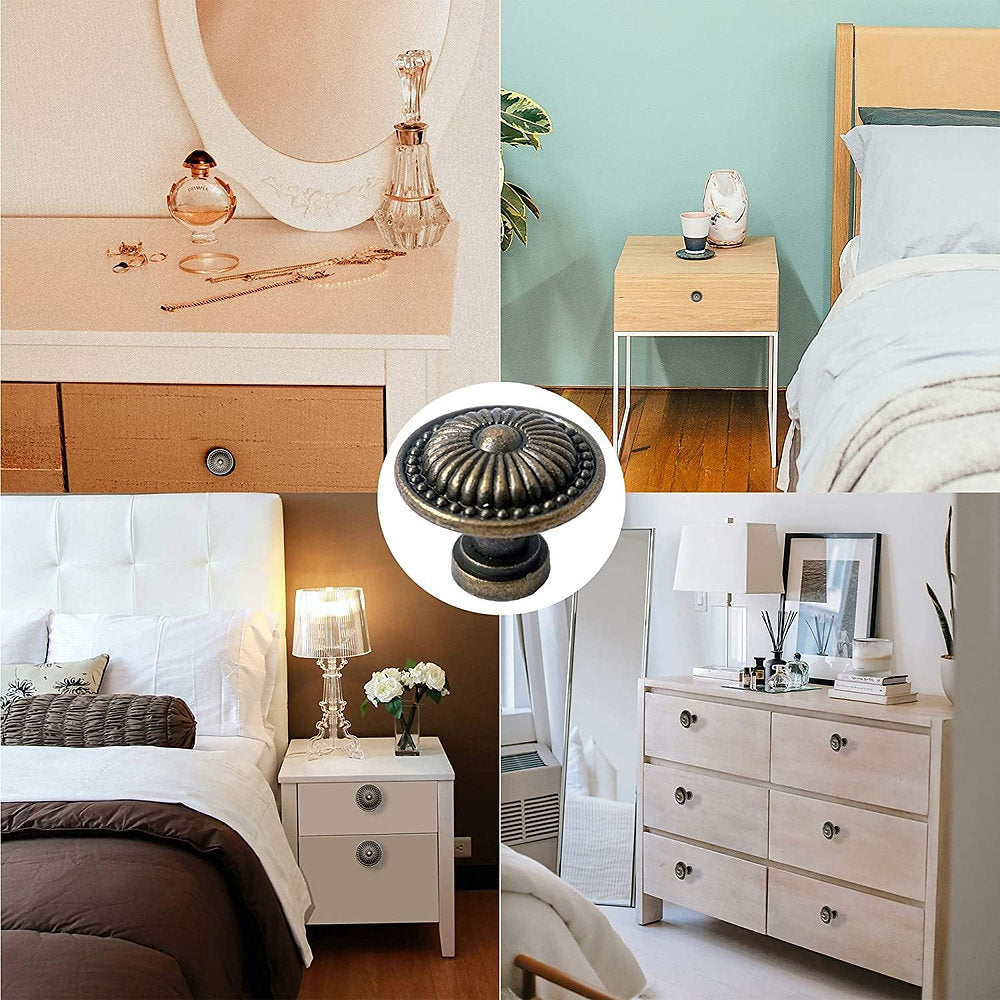 Pachet de 12 butoni din bronz vintage ușă dulap, sertar