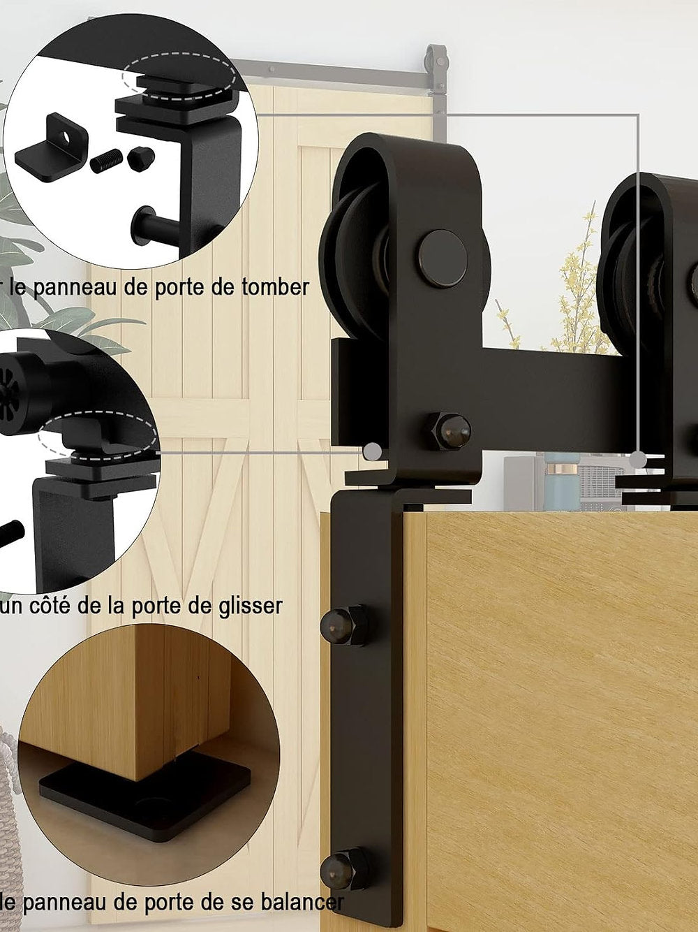Kit de montare usi pliabile, mecanism usa plianta