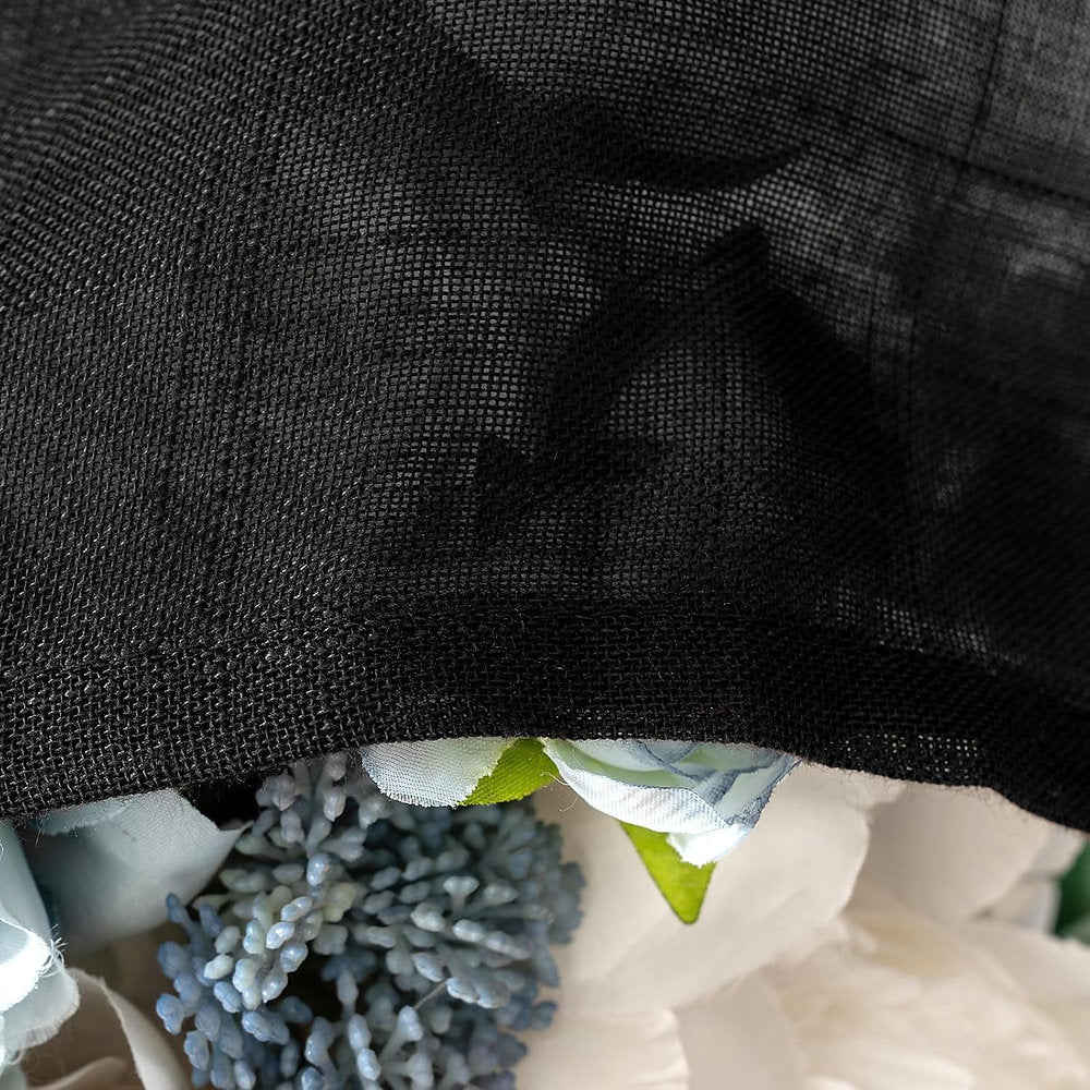 Perdele decorative, Miulee, 140x145cm, negru, set de 2