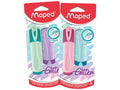 Pachet de doua markere pastel, cu sclipici, Maped, 1-5mm