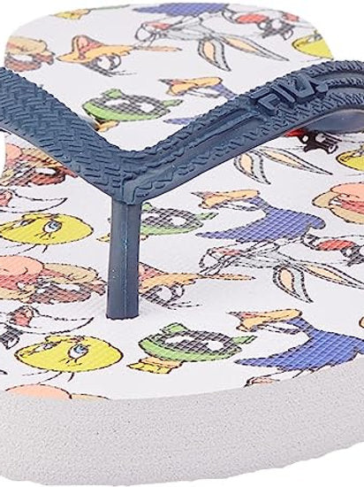 Papuci FILA WB Troy AOP Copii, Papuci, bleumarin, 32 EU