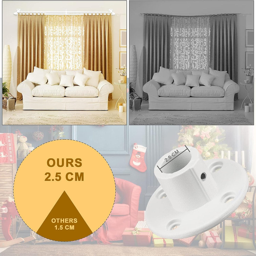 Galerie dubla, Tija, bara perdea, draperie INFLATION extensibila, 74-132cm, alb