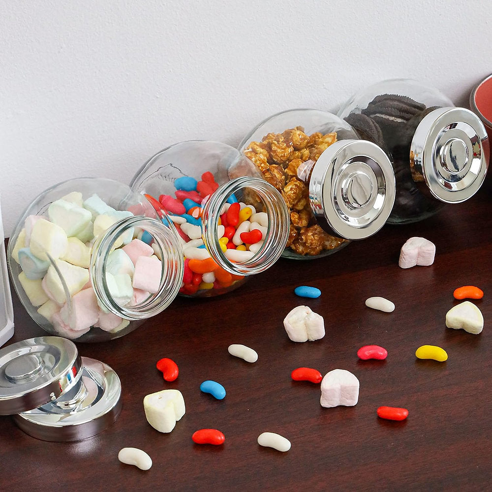 Borcane depozitare universale cu capac, 480ml set de 6