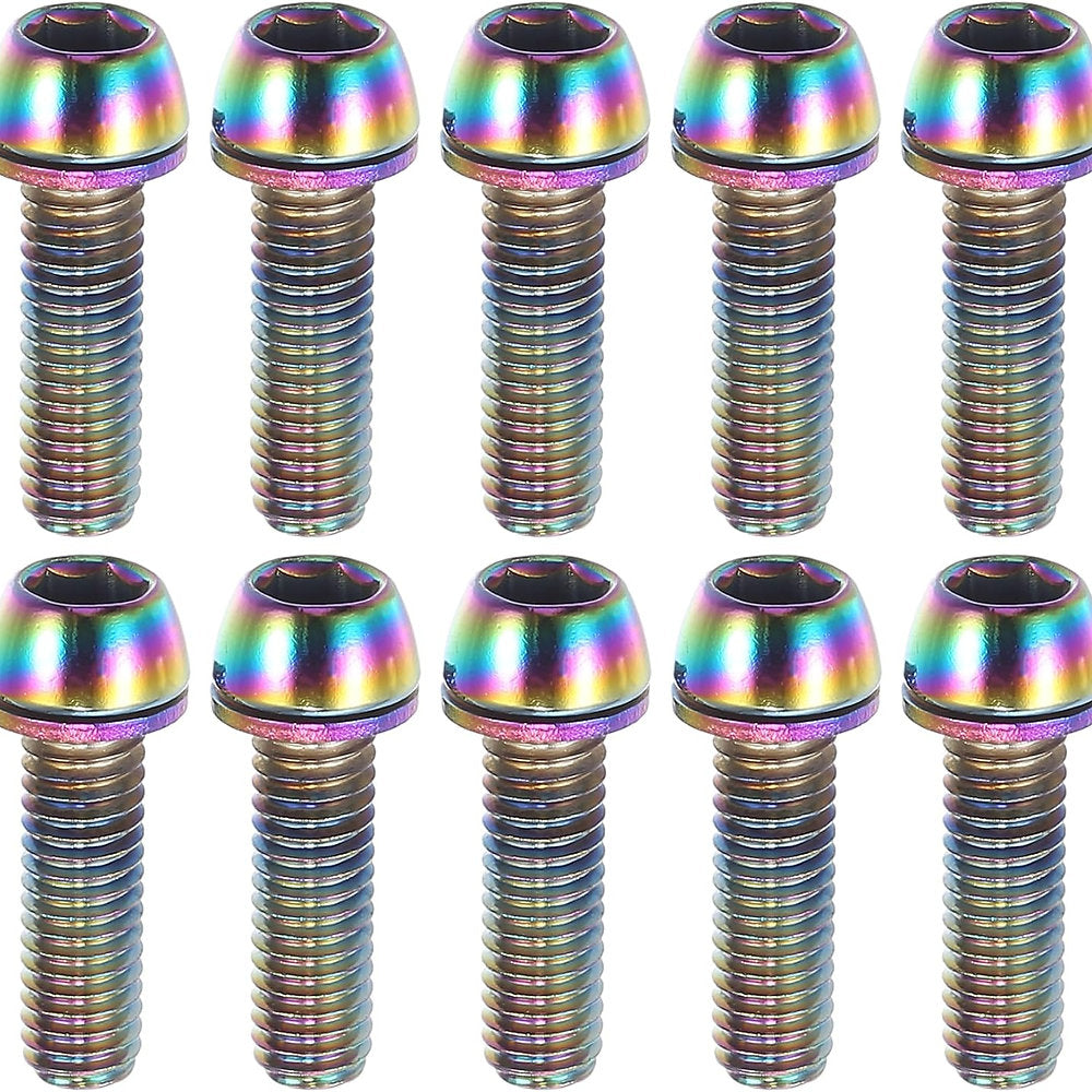 Set 10 Suruburi cu Saibe pentru Bicicleta, M6x20mm, Multicolor