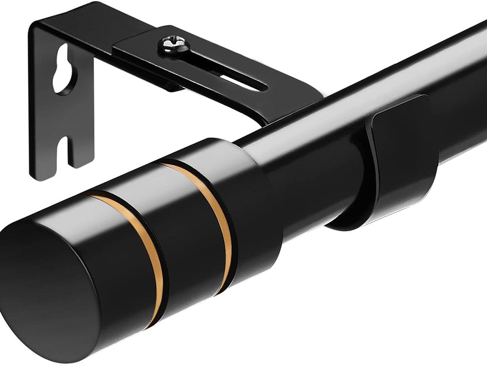 Galerie, INFLATION, bara perdea, draperie extensibila, 78-229cm, negru