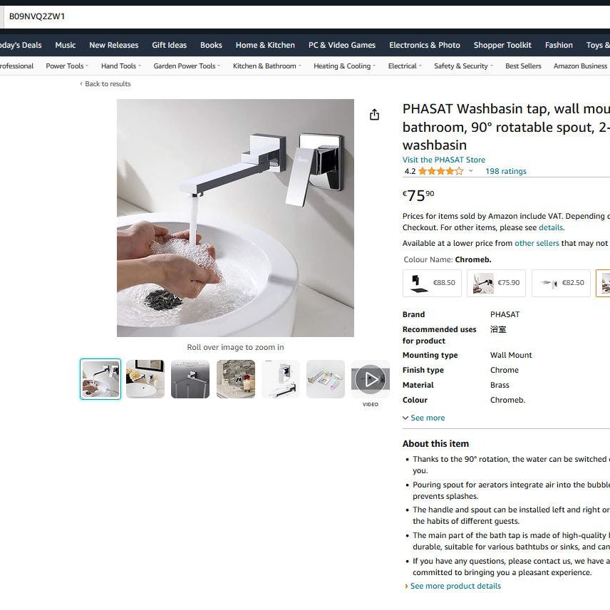 Robinet PHASAT, rotatie 90°, maner si duza separate, 50%reducere