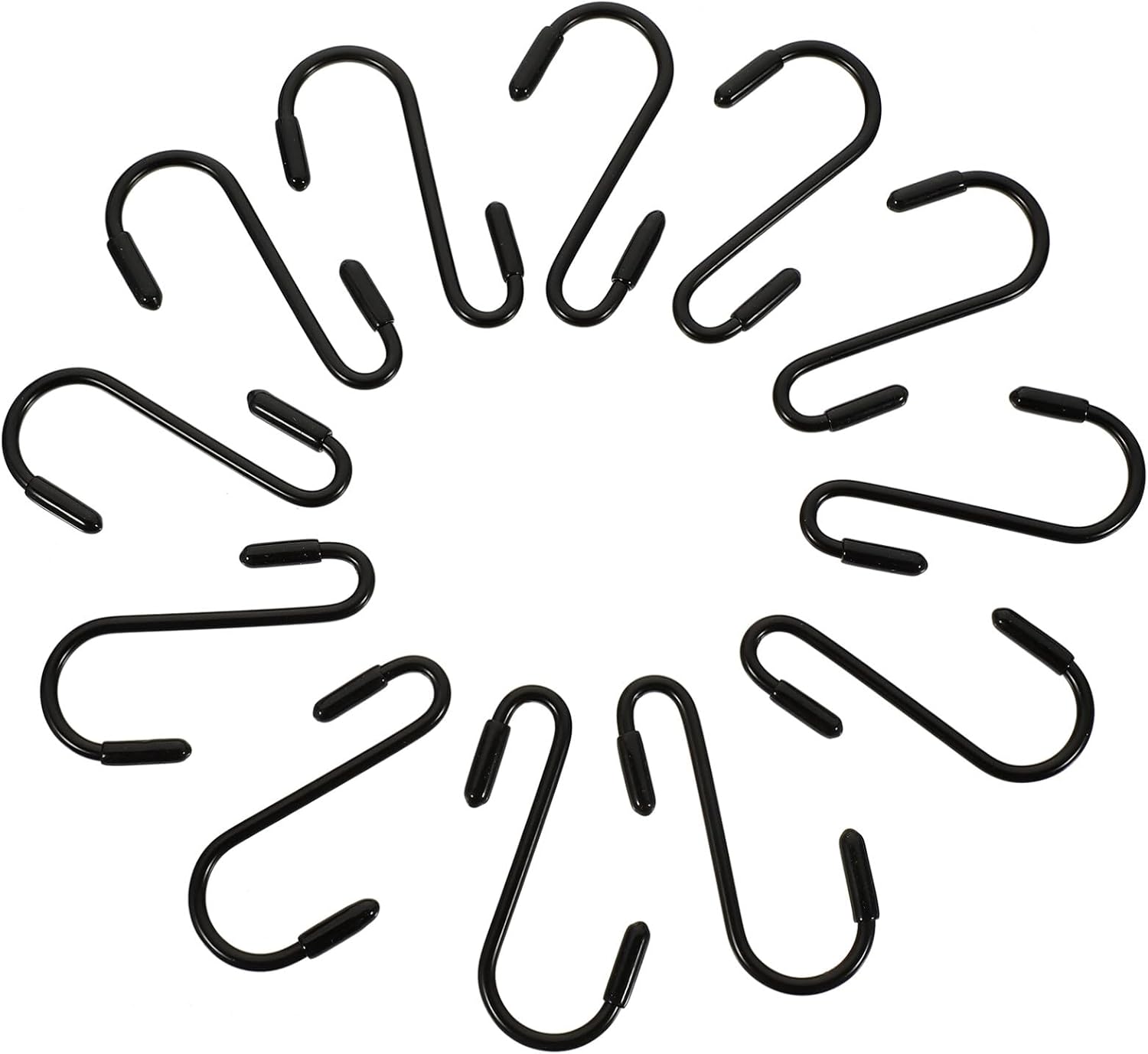 Carlige de agatat, rezistente la rugina, set de 12, negru sau argintiu