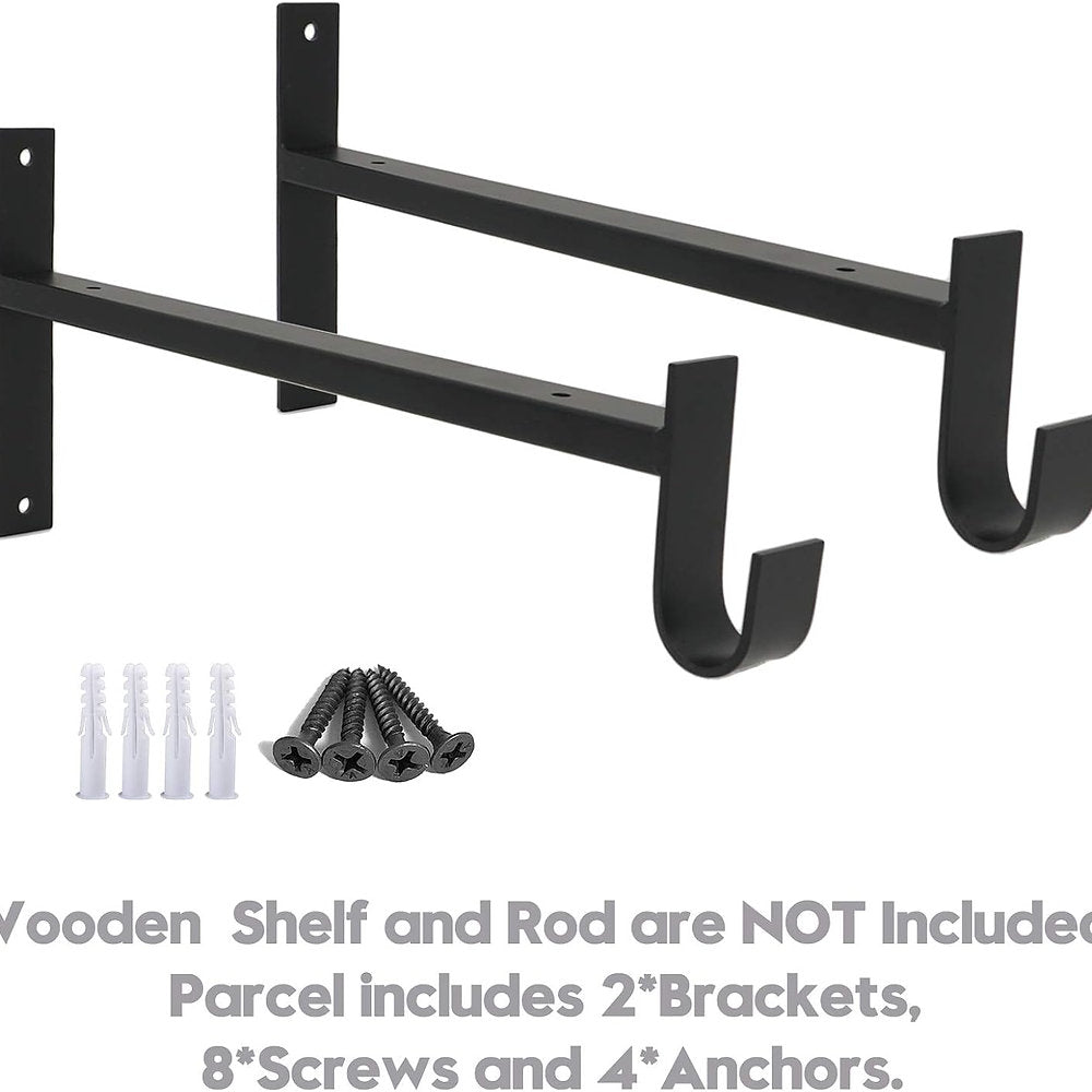 Suport polite, metalice pentru rafturi 20x15cm, set de2