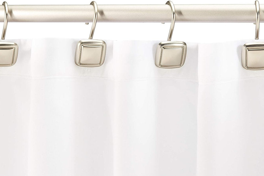 Cârlige pentru perdele de duș, nichel, set de 12