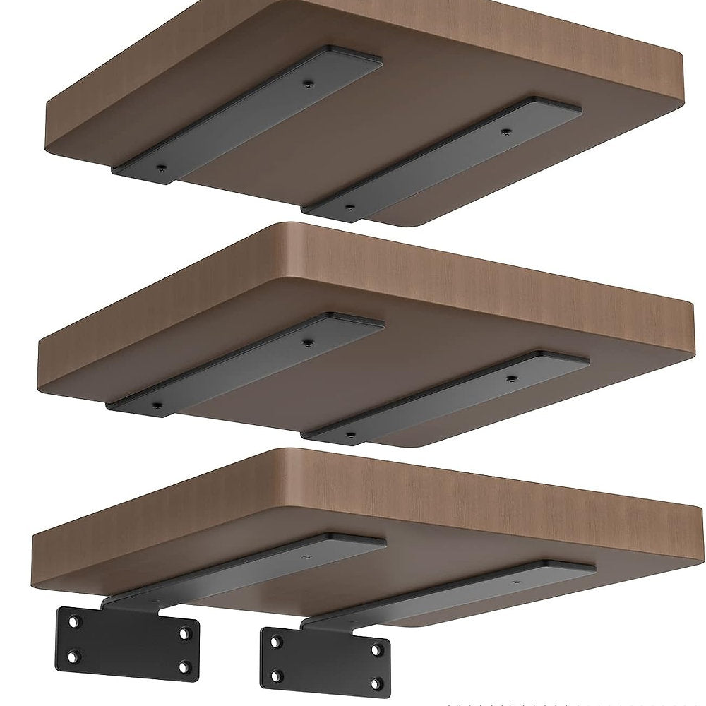 Suport polite, metalice pentru rafturi 20x4cm, set de 2