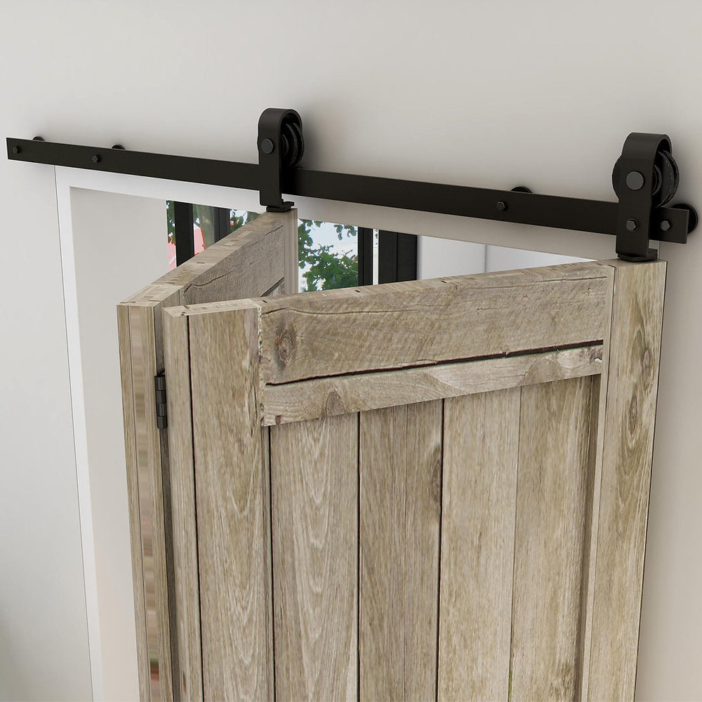 Kit de montare usi pliabile, mecanism usa plianta, 92cm, Qinaixqm