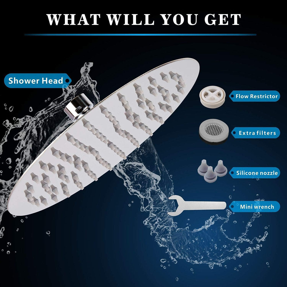 Cap de dus tip ploaie 30cm,Markcco , inox, circular