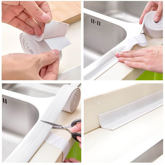 2 x Banda adeziva SUIXI, etansare, impermeabila, alba, 22mm x 3.2m