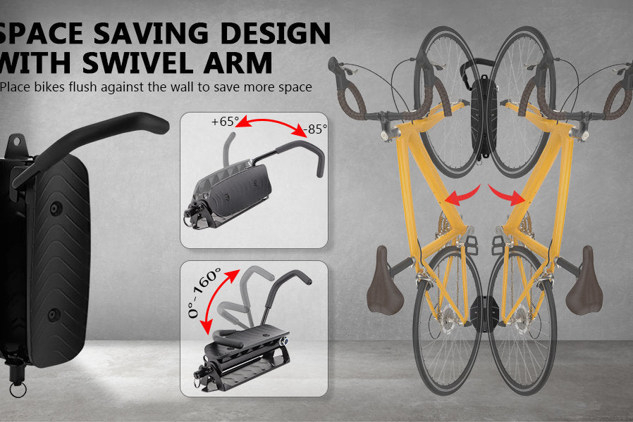 Carlig suport bicicleta, pe perete, reglabil