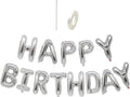 Set baloane HAPPY BIRTHDAY, YinQin 40x40cm litera, Argintiu