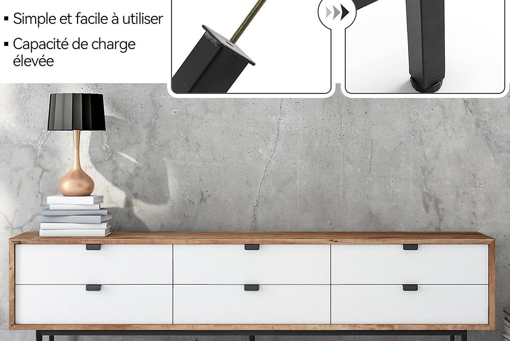 Set de 4 picioare mobilier, Uotyle, dulap, canapea 8 (+1.5) cm