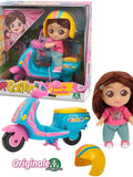 Jucarie Papusa pe scuter, Giochi Preziosi, 12cm, 3+
