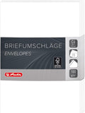 Plicuri albe Herlitz C6, autoadeziv, 15 buc/set, 114 x 162 mm, 100 gr/m²