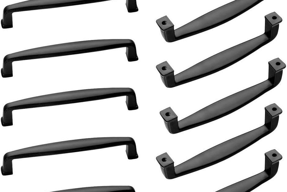 Maner mobila, Weidu, 160mm, inox, negru, pachet de 10