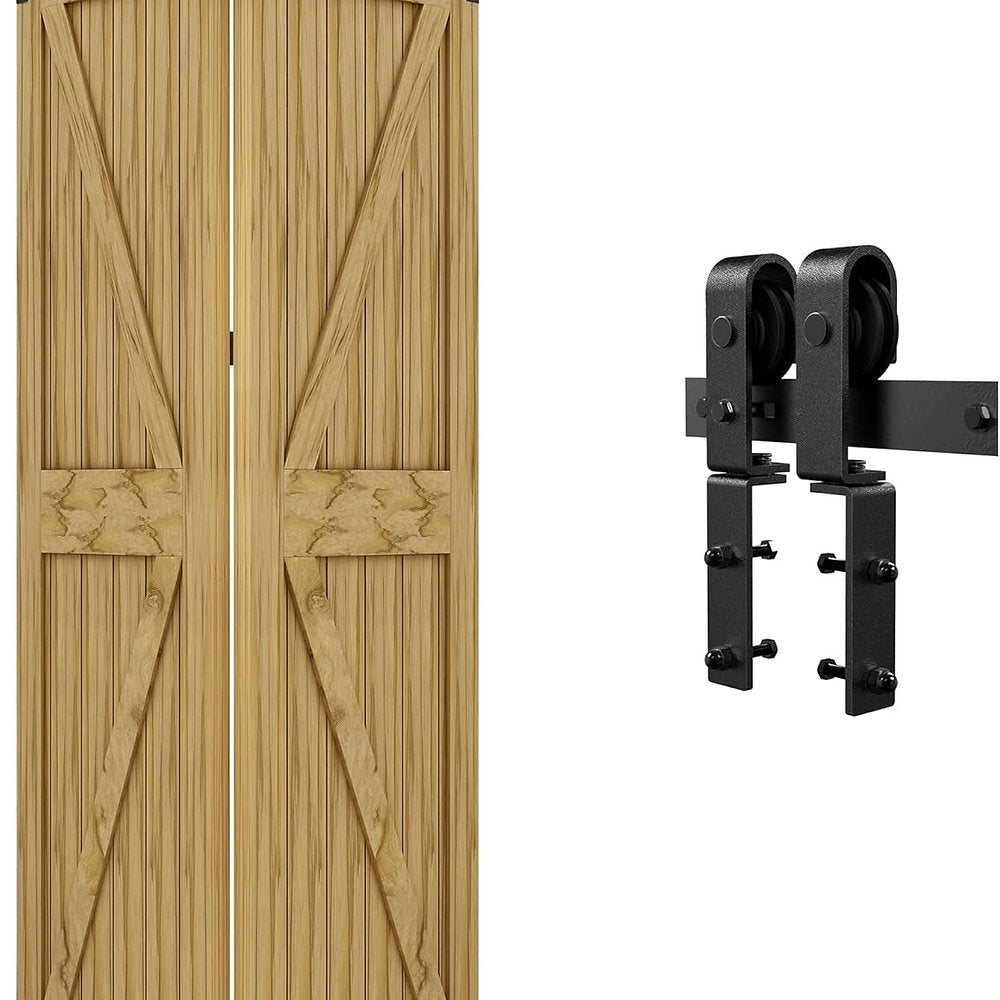 Kit de montare usi pliabile, mecanism usa plianta, 92 cm, Qinaixqm