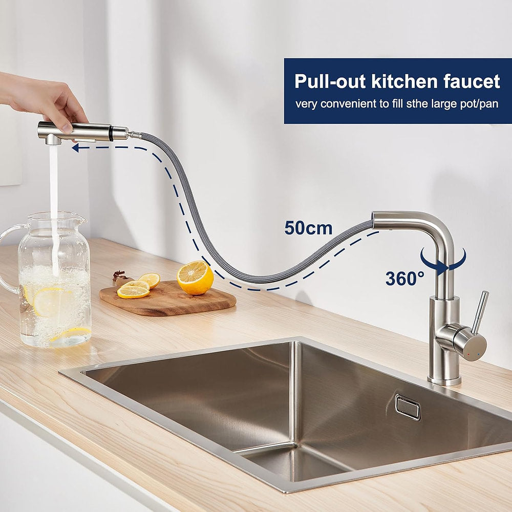 Robinet retractabil, cu pulverizator LONHEO, 360°