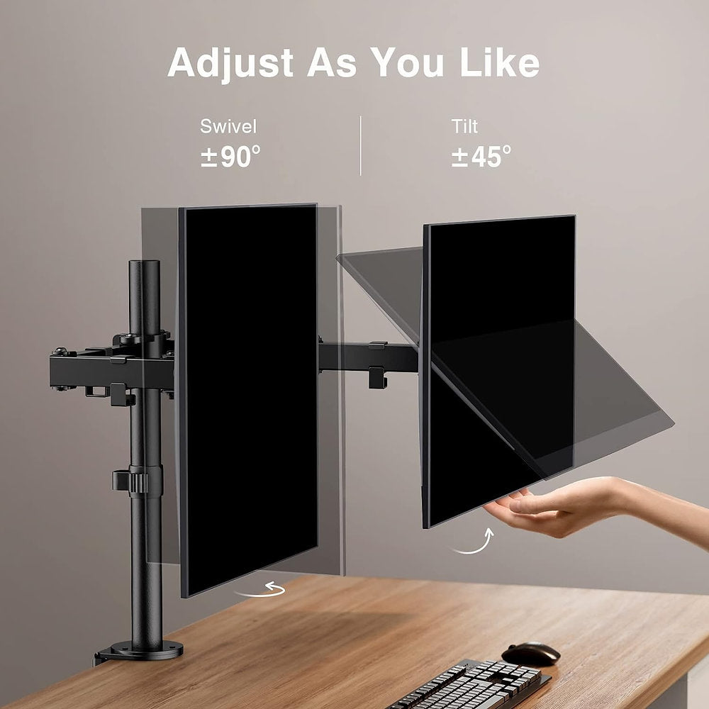 Suport doua monitoare, ErGear, 13-32", reglabil, inclinare