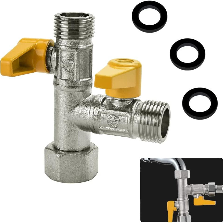 Adaptor, divertor 3cai, doi robineti, 1/2