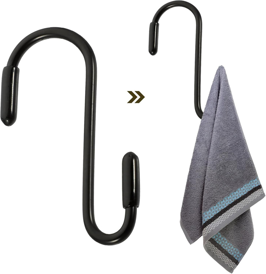 Carlige de agatat, rezistente la rugina, set de 12, negru sau argintiu