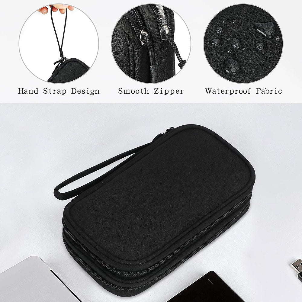 Organizator accesorii electronice, Skycase, impermeabil, 2 compartimente, negru