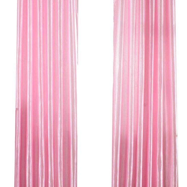 Perdea decorativa, Roz, 2.5 x 1M, set de 2 buc
