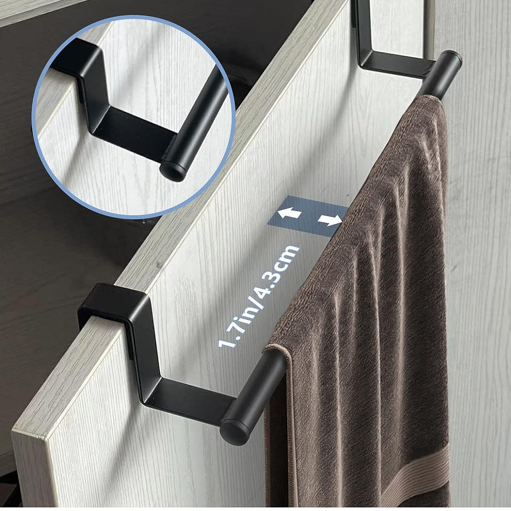 Coș pentru dulap, JSVER, suport pentru prosoape organizator dulap chiuvetă-negru