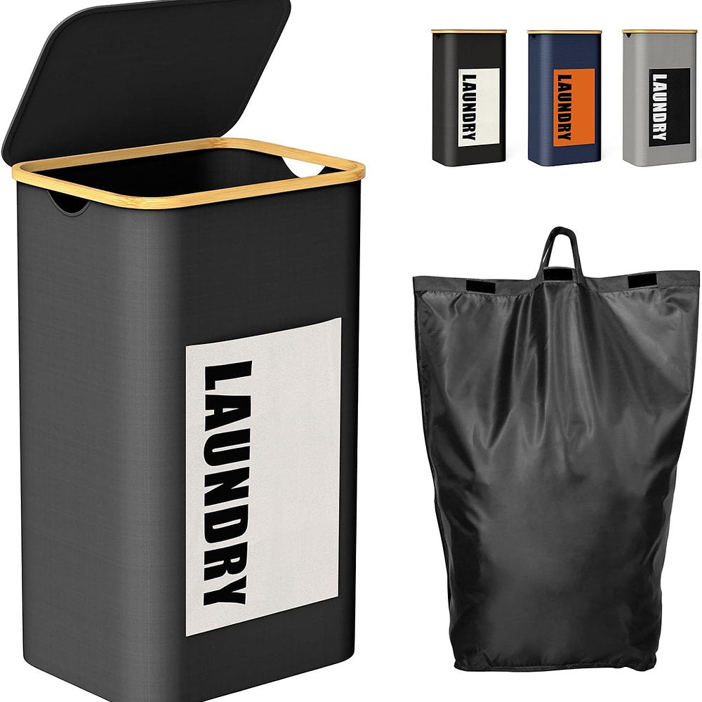 Cos de rufe pliabil cu geanta interioara 32x42x75cm, 100 litri