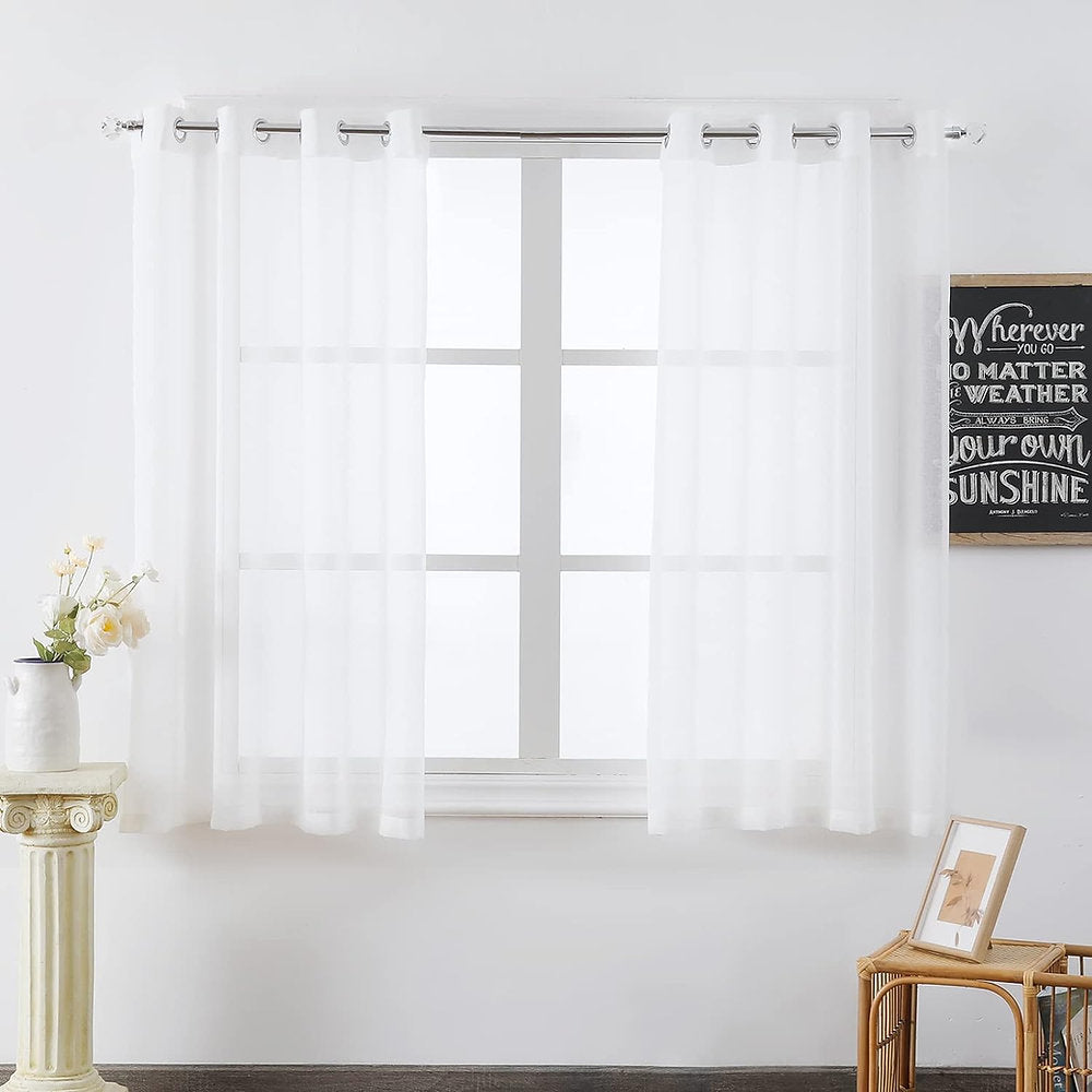 Perdele alba decorativa, Aprtime, 145x140cm set de 2 buc