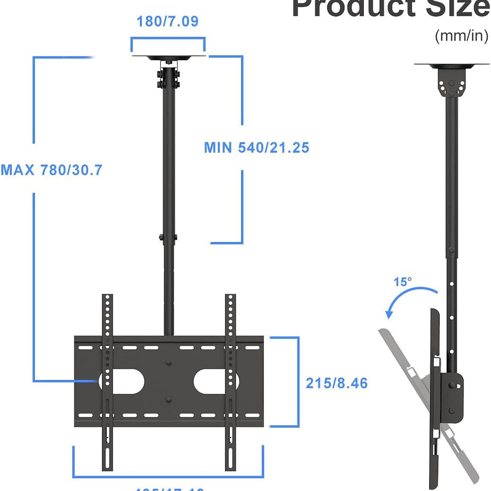 Suport TV 26-55inch, fixare pe tavan, 45kg max