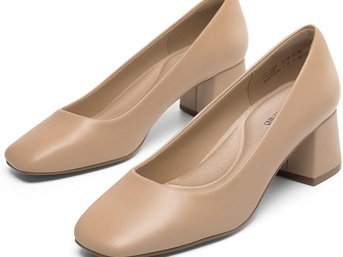 Pantofi cu toc, Dream Pairs, Roz nud, 40