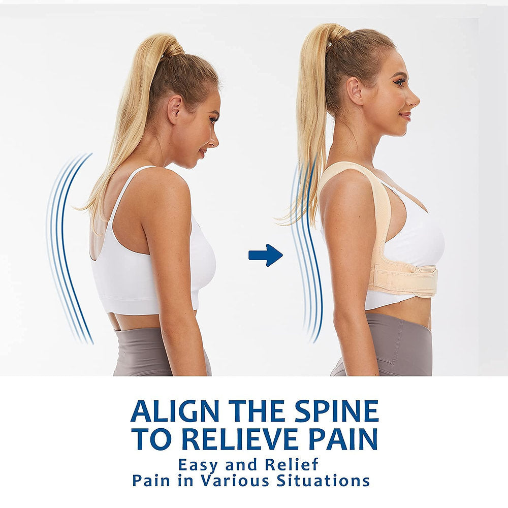 Corector de postură reglabil pentru spate, gât și umeri, S/M sau L/XL