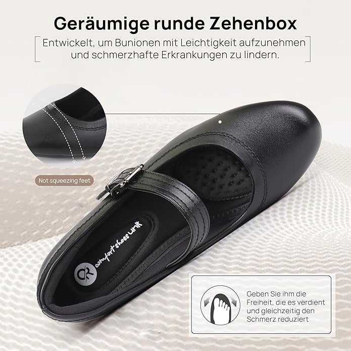 Pantofi ortopedici cu curea, Mary Janes, toc 4cm, 41