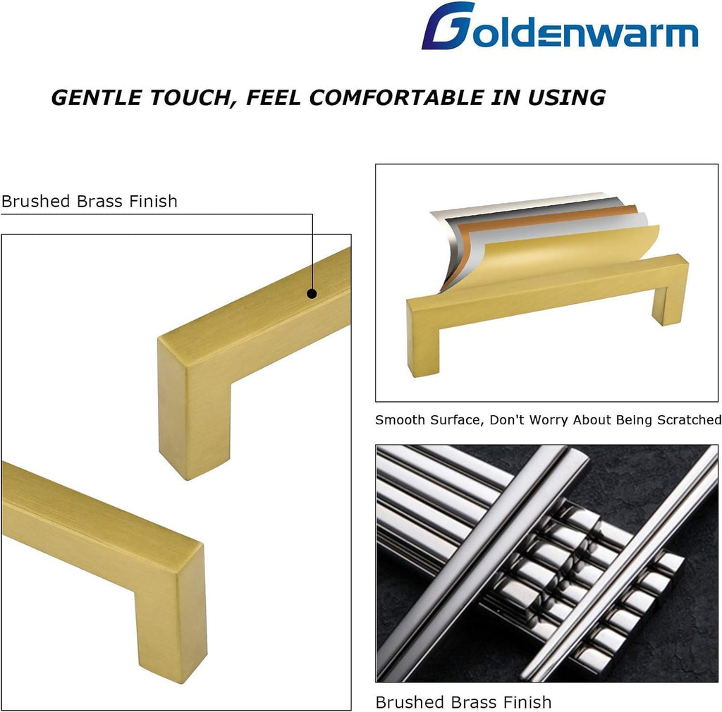 Maner de mobila, goldenwarm Gold, auriu, 192mm, 20cm