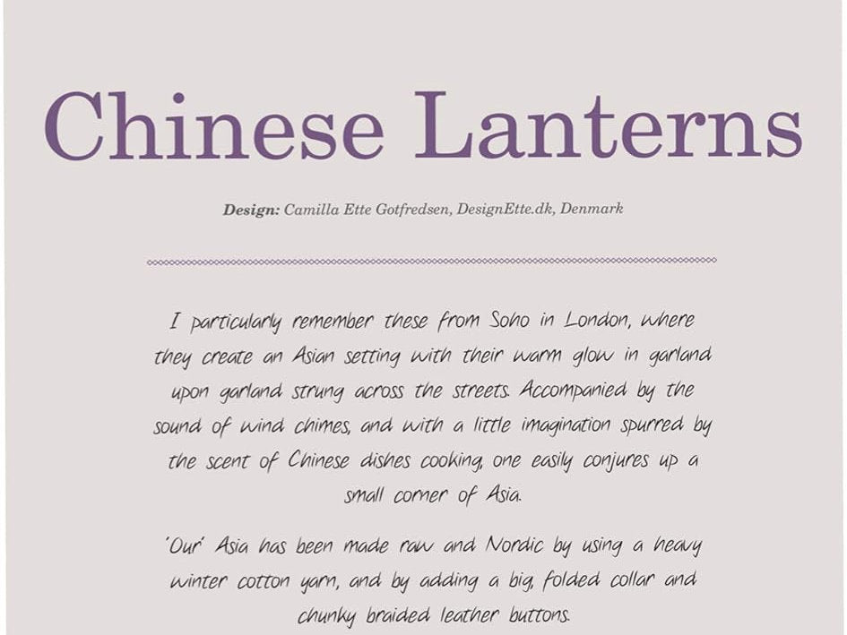 Kit tricotat bumbac egiptean, cadou Chinese Lanterns 339, XS roz