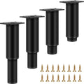 Set de 4 picioare mobila, Ksrnsne, reglabile 12-18cm, otel carbon