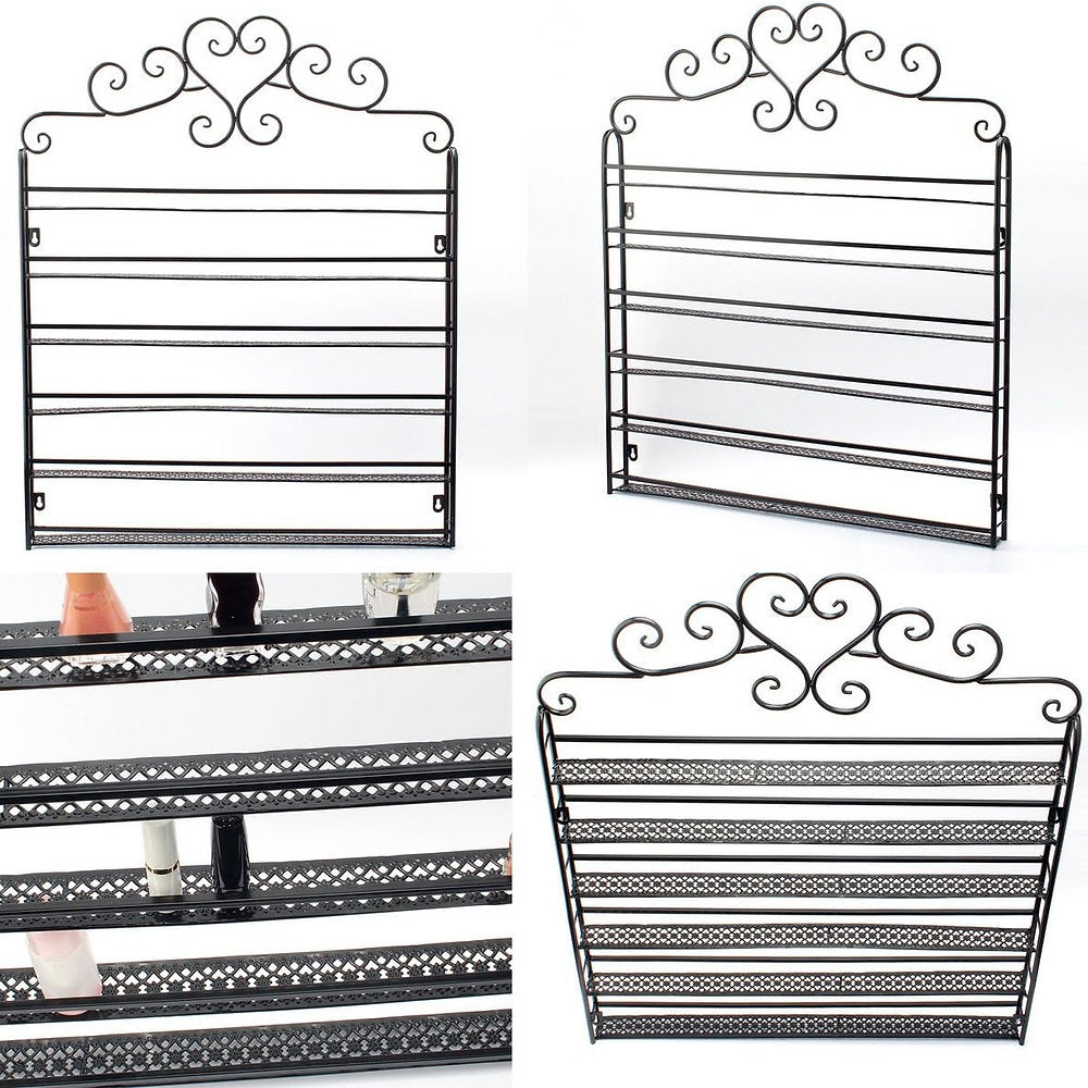 Organizator lac unghii, FullBerg raft display, 6 nivele, 75x60x5.5cm,negru