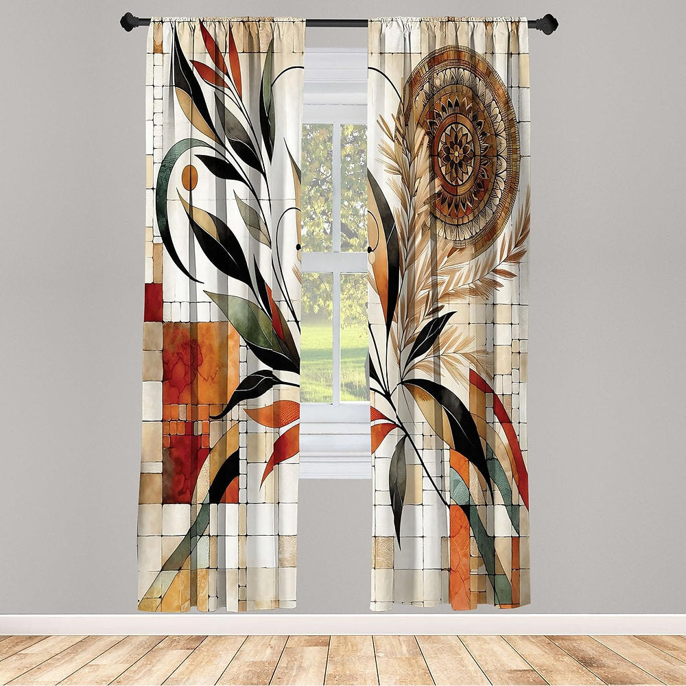 Draperii decorative orientale, Abakuhaus, 75x175cm, set de 2