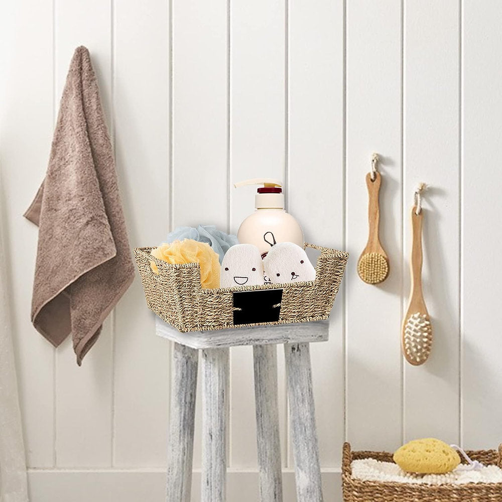 Coș de depozitare decorative OUTBROS țesut, set 2 coșuri din ratan