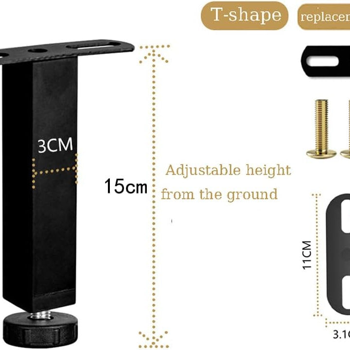 Picioare pat, mobilier, canapea 15cm (+2cm) , set de 4