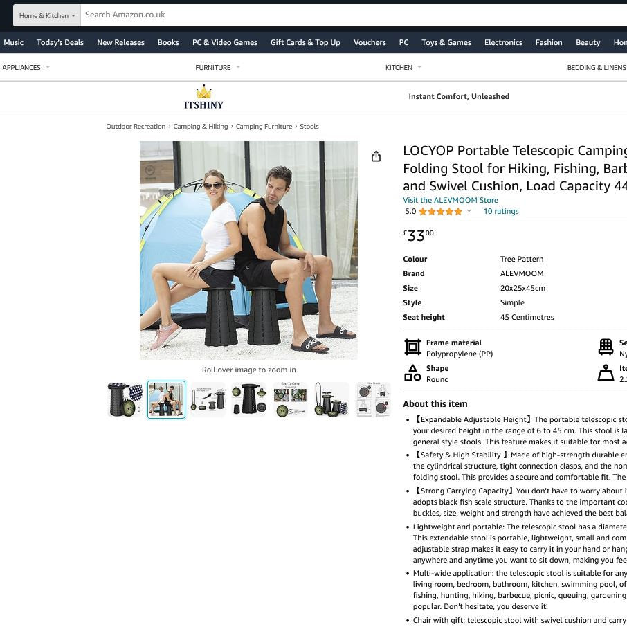 Scaun pliant, camping, uz multiplu