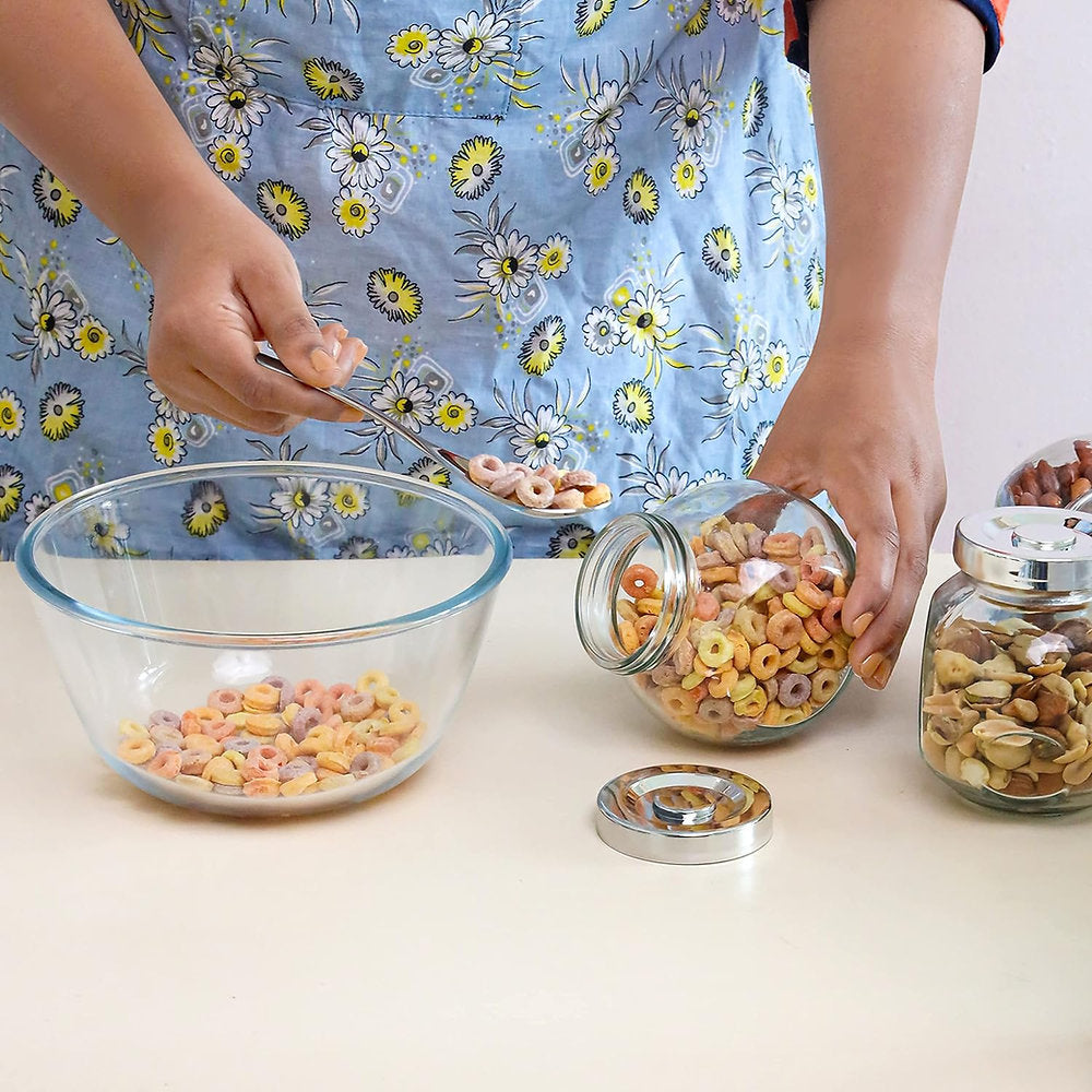 Borcane depozitare universale cu capac, 480ml set de 6