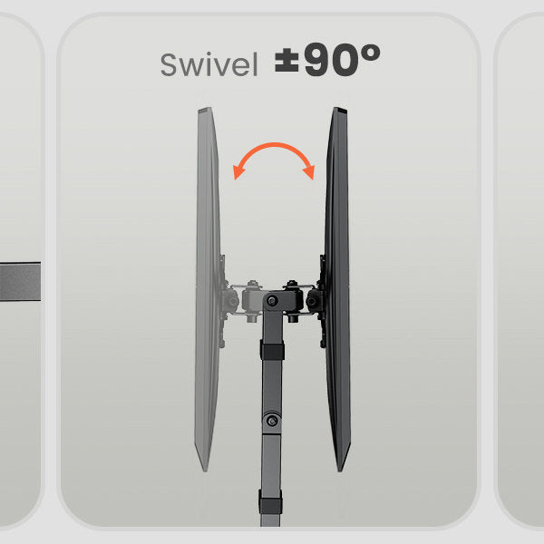 Suport doua monitoare, ErGear, 13-32", reglabil, inclinare