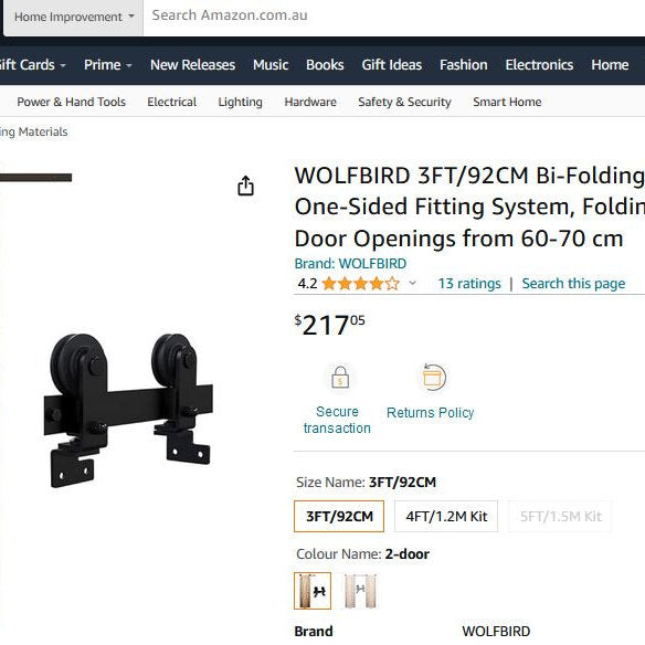 Kit de montare usi pliabile, mecanism usa plianta, hambar