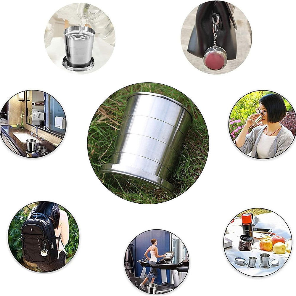 Pahar pliabil INOX, 7.4x8.5cm