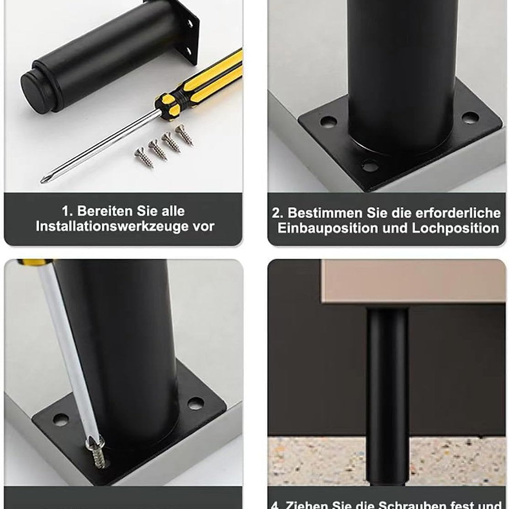 Set de 4 picioare mobila,RHUAFET, reglabile 12-22cm, otel carbon